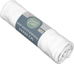 babyCalin Hoeslaken, 100% katoen, 40 x 80 cm, wit