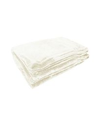 Couverture microfibre toucher"Peluche" 220 x 240 cm Ivoire - POYET MOTTE - Gamme Microdoux