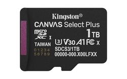Kingston Canvas Select Plus microSD Memory Card 1TB micSDXC Gen3 150R A1 Single Pack w/o ADP - SDCS3/1TBSP