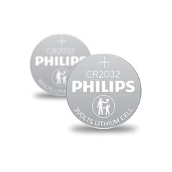 Philips Minicells Pilha CR2032P2/01B Pilhas (Bateria de uso único, CR2032, lítio, 3 V, 2 peças, 210 mAh)