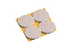Metafranc 644846 TopSoft 644846 - Protetores de feltro para móveis e cadeiras de diâmetro, autocolantes, 4 unidades, cor bege, Ø 35 mm (4 Stück)