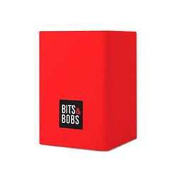 Grafoplás | Pencil Holder | Red | Silicone | 9.5 x 6.5 x 6.5 cm | Perfect for Desk | Bits & Bobs Pop Up Design | Vivid Colours