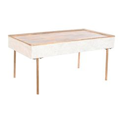 Home ESPRIT Mesa de Centro Hierro Madera de Mango 120 x 60 x 57 cm