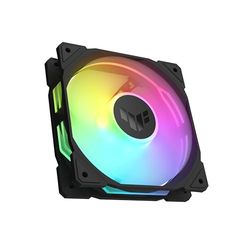 ASUS TUF Gaming TR120 ARGB Single Pack Black Edition 120mm Fans (28mm Frame, 3.3mm High Static Pressure H2O, Dual Layer LED Matrix, Aura Sync, PWM Fan Control)