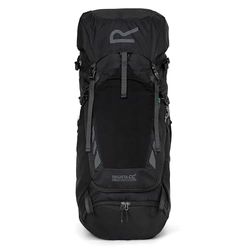 Regatta Blackfell Sac à dos réfléchissant avec cadre en métal 65 l Idéal pour la marche, la randonnée, le camping et le trekking, Noir, L, Décontracté