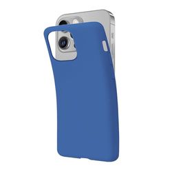 SBS Cover per iPhone 12 Pro Max Blu Deep Sea Pantone 7685 C, Custodia Morbida e Flessibile Antigraffio, Cover Sottile e Comoda da Tenere in Tasca, Custodia Compatibile con Ricarica Wireless