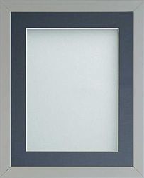 Frame Company Radcliffe Grey 10x8 with Light Blue BB and Dark Blue Mount for 8x6