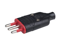 stekker. spina 10A zwart.