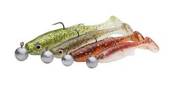 Savage Gear Fat Minnow T-Tail RTF - Design réaliste de vairon avec Action de Battement et de roulement, idéal pour la pêche en Eau Douce Mélange d'eaux Sombres 10.5 cm