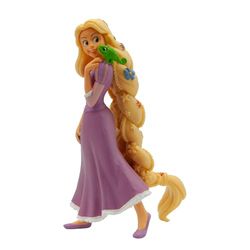 Raiponce et Pascal le cameleon 10 Cm - Tresse de fleurs - Bullyland Disney - Rapunzel