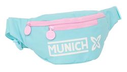 Safta Munich Heaven - Sac banane avec poche extérieure, idéal pour jeunes et enfants de différents âges, confortable et polyvalent, qualité et résistance, 23 x 9 x 12 cm, couleur bleu ciel, bleu ciel,