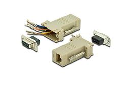 DIGITUS D-Sub 9 sur Adaptateur RJ45 - Coupleur à Monter soi-même - Connecteur Femelle à Femelle - RS-232 - RS-485 - Boîtier PVC