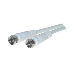 VSE 611234 – Cavo di collegamento SAT, 100 DB, spina F/F maschio, lunghezza 10 m, Bianco
