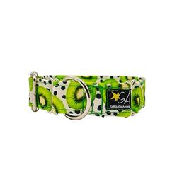 Galguita Amelie Martingale Hondenhalsband, kiwi, 3 cm breed, maat S (20-29 cm omtrek)