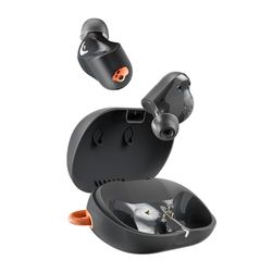Skullcandy Sesh ANC Active – Draadloze in-ear oordopjes met ruisonderdrukking, een accuduur van 48 uur, microfoon, ondersteuning voor iPhone/Android- en Bluetooth-apparaten – True Black/Orange
