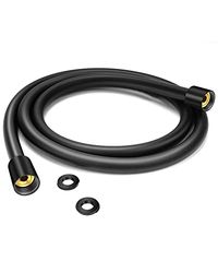 Tubo Doccia 160cm, YEAUPE Flessibile Doccia 1.6M in PVC (G1/2 pollici), Tubo Doccia da Anti Torsione, Nero