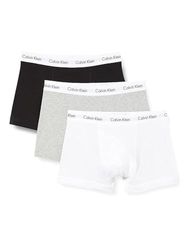 Calvin Klein Trunk 3pk 0000u2662g Boxer, White/Black/Grey Heather, S (Pack de 3) para Hombre