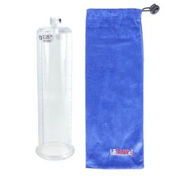 LeLuv Vacuum Cylinder for Enhancement Pumps Seamless Untapered Medical-Grade Clear Acrylic with Measurement Marks and Locking Fitting 2.25 inch x 9 inch