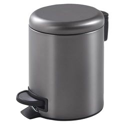 Gedy Potty Pedaalemmer met deksel, 5 l, Gun Metal