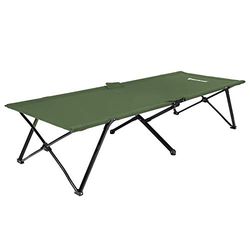 SONGMICS Opvouwbaar campingbed voor 1 persoon, logeerbed, 206 x 75 x 45 cm, capaciteit 110 kg, voor kamperen, wandelen, outdoor-reizen, olijfgroen, GCB25J