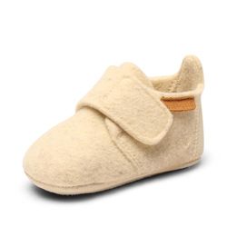bisgaard Boy's Unisex Kids Baby Wool First Walker Shoe, Cream, 9.5 UK Child