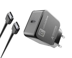 cellularline | USB-C Charger Kit 15W | USB-C-oplader voor Samsung, 1 m kabel - maximaal uitgangsvermogen 15 watt - zwart