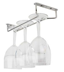 Beaumont Glass Rack Wall Mounted Hanger Chrome 254mm - Easy Installation, Space Saving CZ561