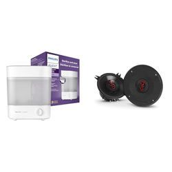 Philips Avent sterilisator (modell SCF291/00) & Philips Avent Snabb Flaskvärmare, Upptiningsfunktion, Smart temperaturkontroll, Enkel rengöring, Kompatibel med de flesta nappflaskor, SCF358/00