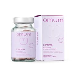 OMUM - Complément Alimentaire Confort Intime et Urinaire aux Probiotiques - L'Intime - 60 gélules 1 mois - Protège et rééquilibre la flore - Naturel,Fabriqué en France,Compatible grossesse allaitement