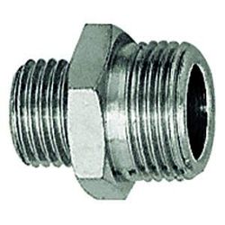 RIEGLER 115674-252.65-E Value Line Raccord double filetage G 3/8, G 1/2, SW 24, MS vern, 1 pièce