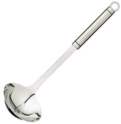 KitchenCraft Caço para sopa, aço para molho profissional de aço inoxidável, 33 cm (13 polegadas), prateado