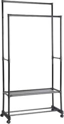 Lastdeco Mahon Kledingrek van MDF, zwart, 85 x 39 x 170 cm