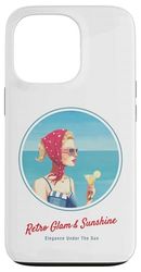 Fille rétro sur la Plage – Ambiance Estivale des années 50 Coque pour iPhone 13 Pro