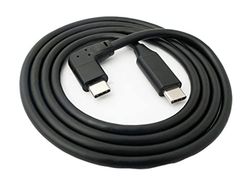 System-S Cavo USB 3.1 da 100 cm tipo C maschio a maschio, adattatore ad angolo, colore nero