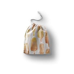 Bonamaison Impreso Algodón Bolsas con Cordón, Bolsa con Cordel para el Hogar y el Almacenamiento de Verduras, Bolso de Compras, Plegable, Ecologica, Reutilizables, Tamaño: 30x40 Cm