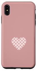 Pale Rose Cute Heart Minimalistic Heart Minimalist Love Case for iPhone XS Max