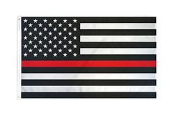 AZ Flag USA flagga Thin Red Line 90 x 60 cm - USA-flagga röd linje 60 x 90 cm - flaggor