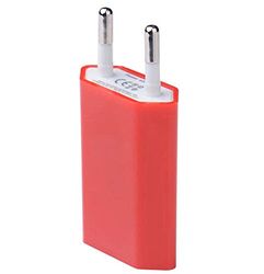 USB-adapter, vägguttag för Huawei Y6 2019, 1 port, AC-laddare, vit (5 V-1 A) universal (röd)