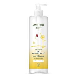 WELEDA - Bezzapachowa woda oczyszczająca z nagietka - 400 ml - Delikatnie czyści - Do codziennej pielęgnacji delikatnej skóry niemowląt i małych dzieci - / - 400 ml