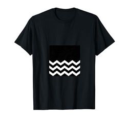 Patrón de cheurón blanco y negro grande, colores lisos en zig zag Camiseta