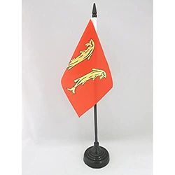 AZ FLAG Bandera de Mesa del PRINCIPADO DE MONTBÉLIARD 15x10cm - BANDERINA de DESPACHO PRINCIPAUTÉ DE MONTBÉLIARD - Francia 10 x 15 cm