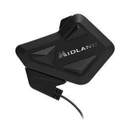 Midland- Intercom Moto Duo pour 2 Casques BT Mini Twin, Écouteurs Bluetooth sans Fil Casque Moto Étanche Waterproof, Portée 500m Autonomie 8H Anti Bruit Compatible avec TFT GPS Smartphone, 3 Personnes