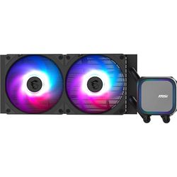MSI MAG CORELIQUID A13 240 AIO CPU Liquid Cooler - Copertura completa della CPU, Design migliorato del canale d'acqua,CycloBlade 7, Radiatore a flusso separato, Ventole con cuscinetto a RIFLE