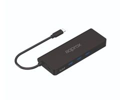 Watio Wave Hub - concentrador de 8 puertos usb type-c, diseño negro, soporta alta velocidad de transferencia, ideal para conectar múltiples dispositivos*.*