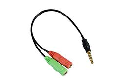Adattatore Jack 3,5 mm/Microfono + Cuffie Stereo Maschio/Femmina.