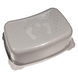 Junior Joy Stepping Stool for Toddlers and Children – Durable Non-Slip Safety Step Stool with Anti-Skid Feet and Grip Surface – Lightweight, Easy to Clean, Ideal for Bathroom, Toilet, Kitchen – White