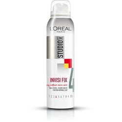 L'Oréal Paris - Spray Coiffant Micro-Aéré Fixation Normale - Résultat Souple et Naturel - Tenue 24H - Sans Résidus - Tous Types de Cheveux - Studio Line Invisi'FX - 150 ml
