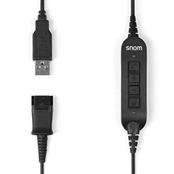 Snom ACUSB USB Adapter Cable for Headsets A100M and A100D; 4343, preto