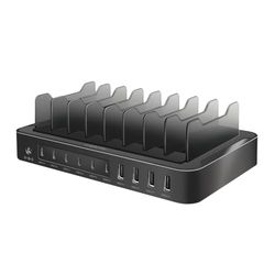 LogiLink PA0327 - USB-C laadstation met 4x USB-A & 6X USB-C, PD 3.0 (PowerDelivery) & QC 3.0 (QuickCharge), 120 W