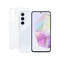 Samsung Galaxy A35 5G 128GB + Funda Transparente - Teléfono Móvil Android, Smartphone Libre, 6GB RAM, Batería 2 Días de Duración, Cámara 50MP, Azul (Versión Española)